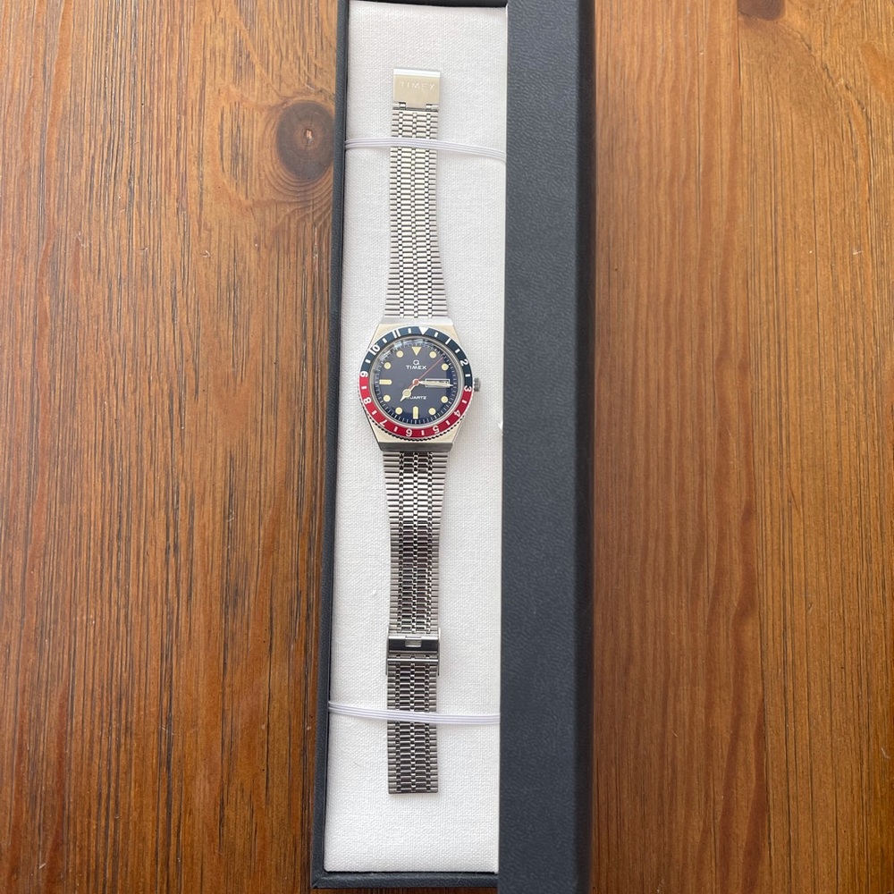 Q Timex Reissue 38mm Stainless Steel Bracelet Watch